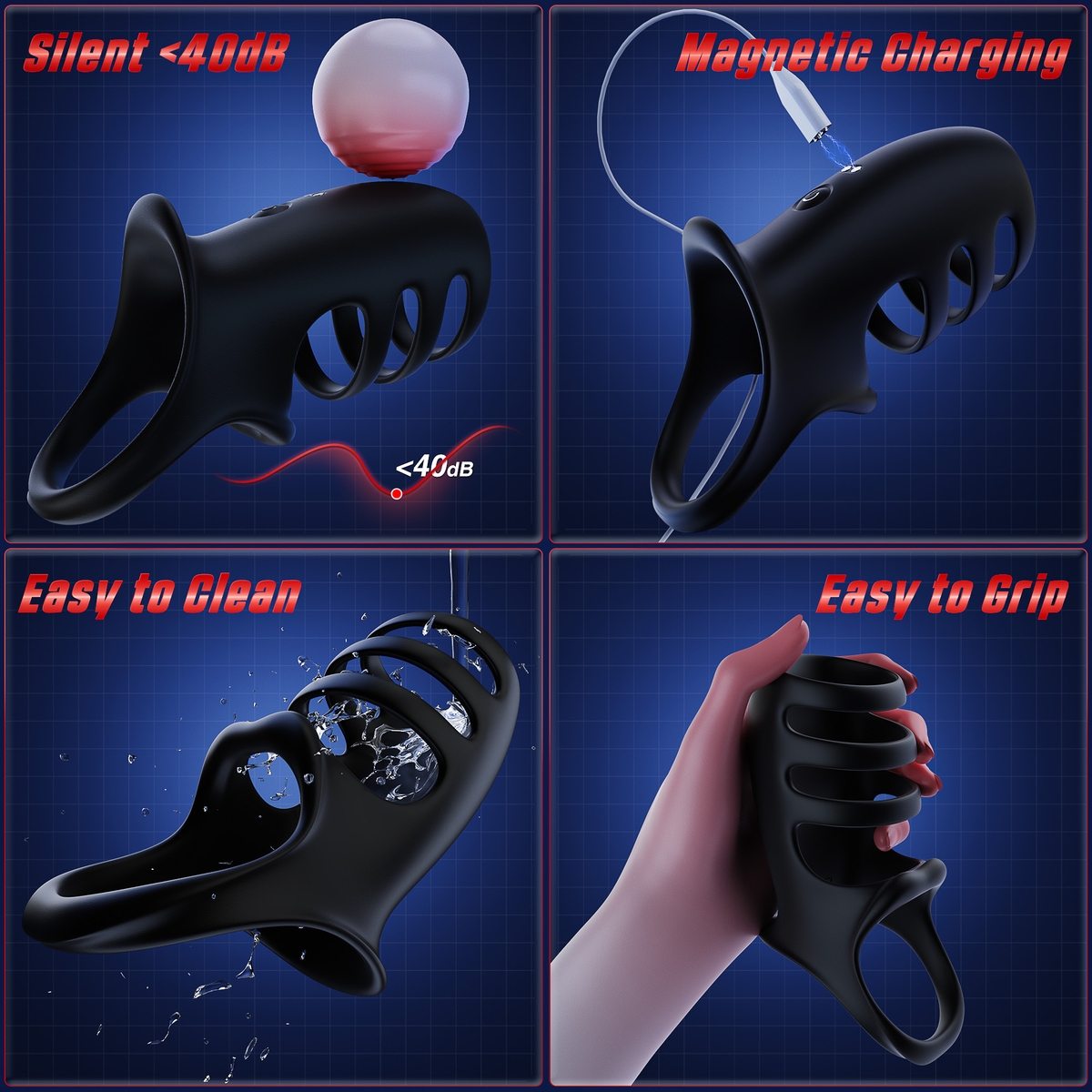 Aiersha Omni Loop: Male Multifunctional Sperm Locking Ring (Black)