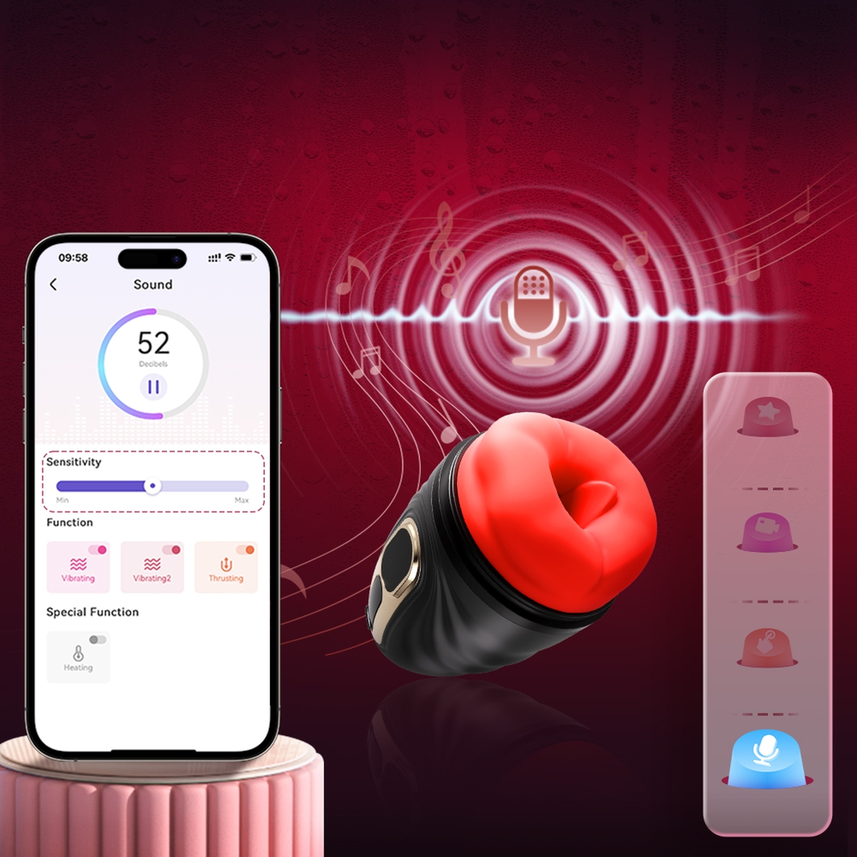 Aiersha Digital Lip Sync Male Masturbator: Fantasy Kiss Private Cabin