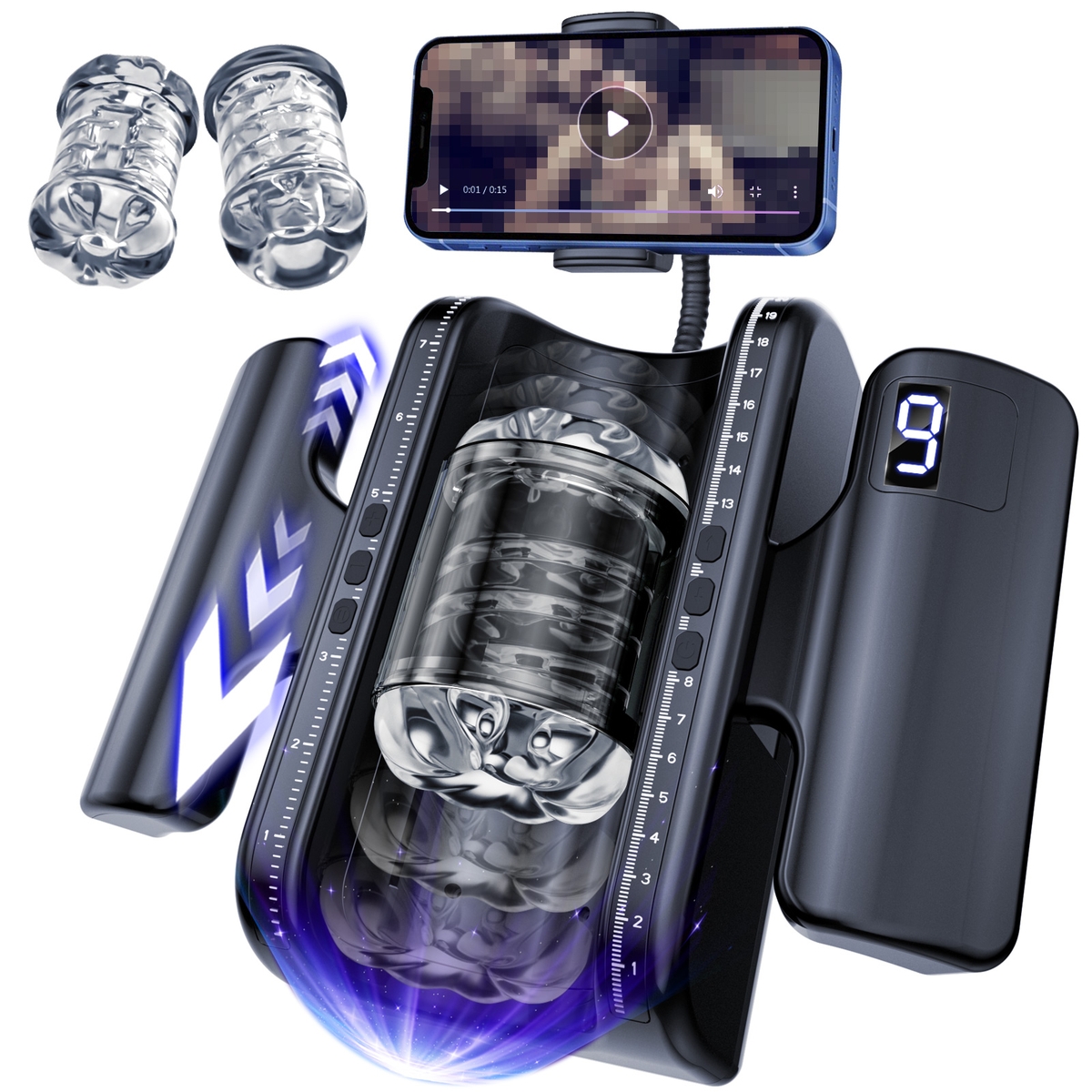 Aiersha Blue Rhythm: Masturbator mit 10 Expansionsmodi & Präzisions-Technik