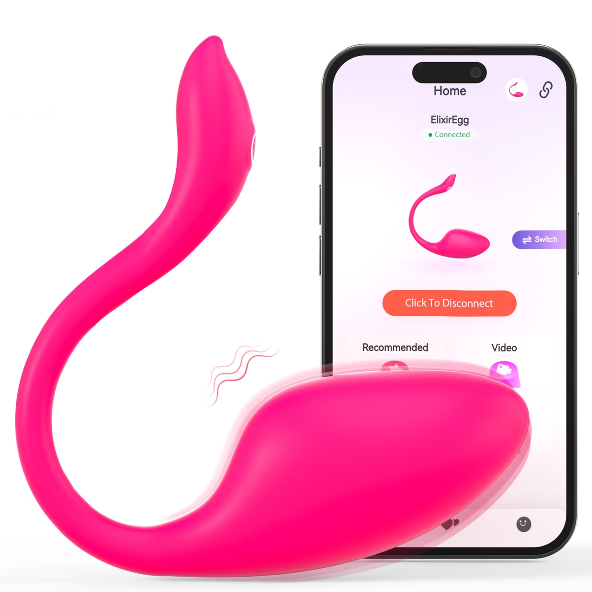 Vibrador Aiersha Pink Sway: Dispositivo inteligente con doble motor
