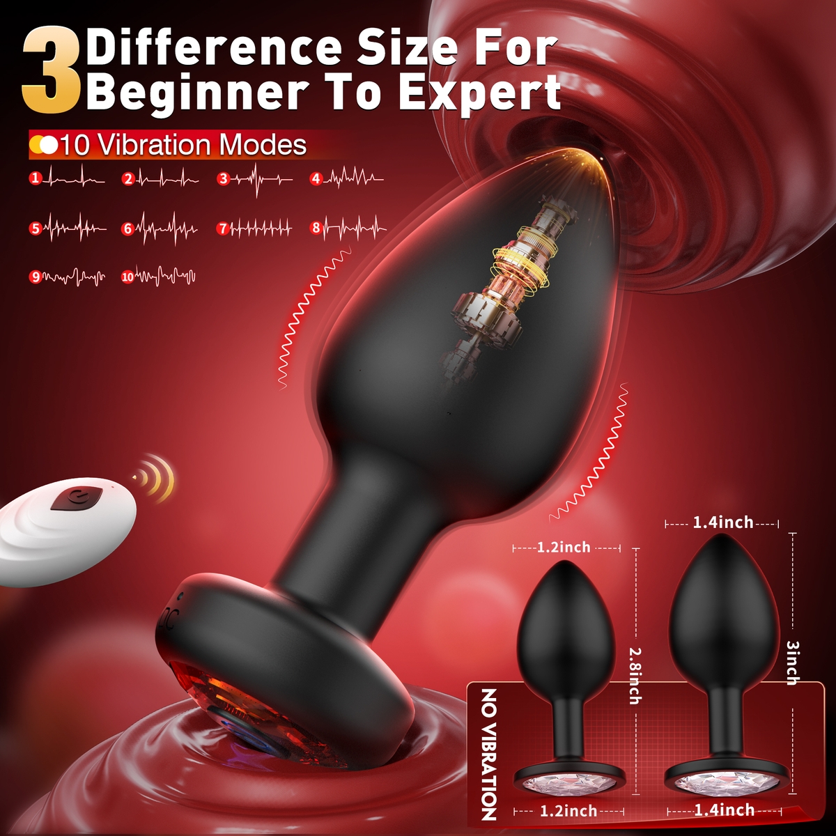 1/1 Aiersha Onyx Pulse Black: Electric Metal Anal Toy