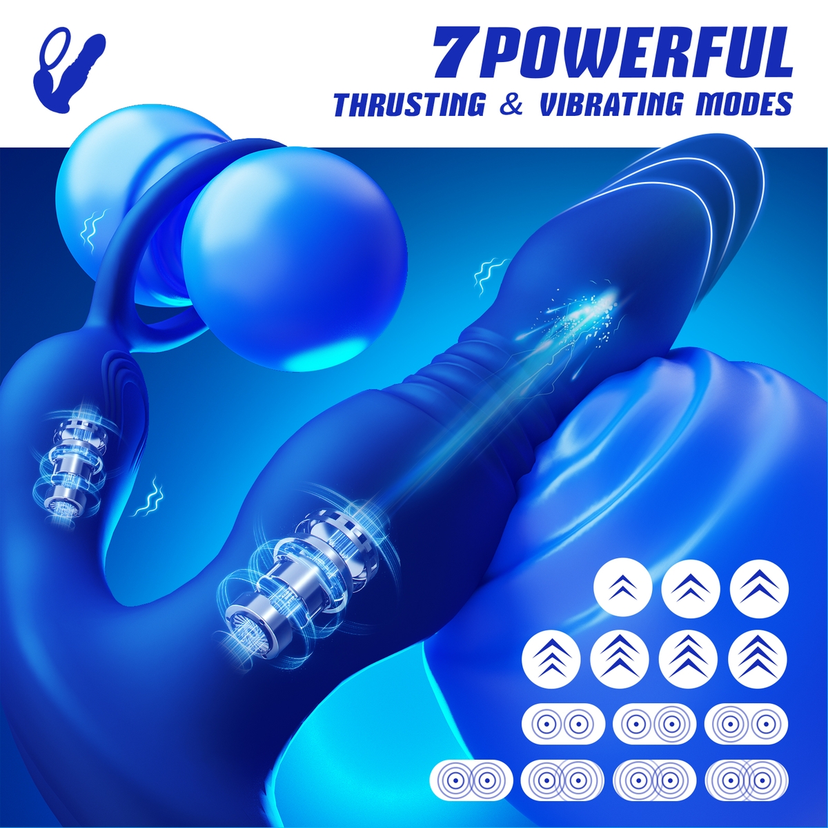 Aiersha Pulse Orbit Blau: Multifunktionales Prostatamassagegerät