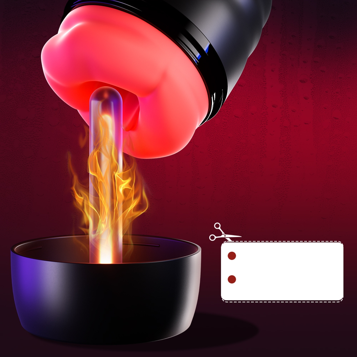 Aiersha Digital Lip Sync Male Masturbator: Fantasy Kiss Private Cabin