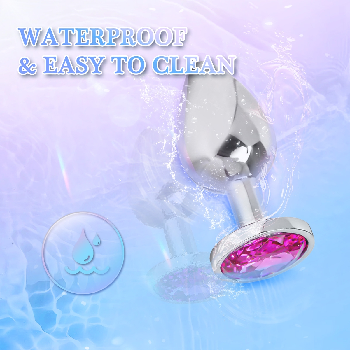 Aiersha Cristal Spire Rose Red: Metal Anal Toy Three-Piece Set