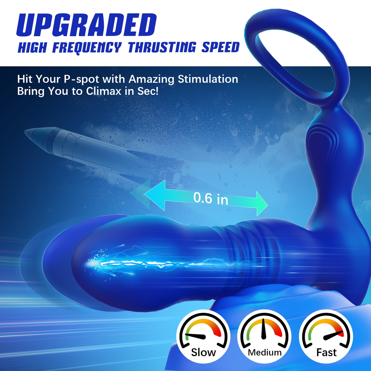 Aiersha Pulse Orbit Blau: Multifunktionales Prostatamassagegerät