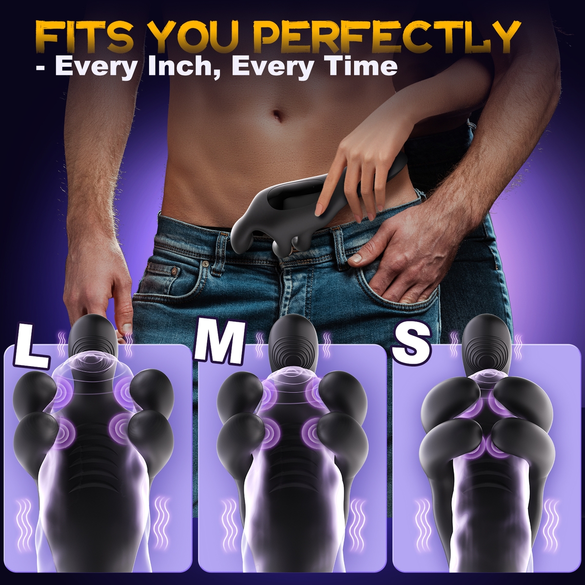 Aiersha Onyx Nexus Male Masturbator: Dual Frequency Intimate Ring