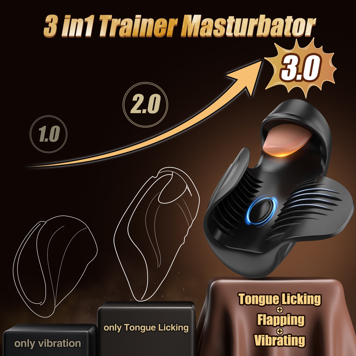 Aiersha SleekBliss Male Masturbator: Male Sex Massage Training Device