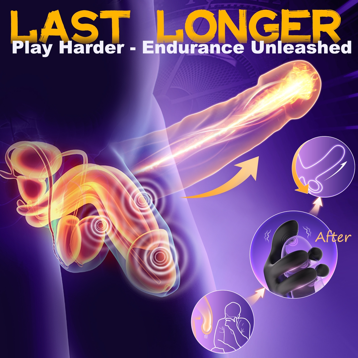 Aiersha Onyx Nexus Male Masturbator: Dual Frequency Intimate Ring