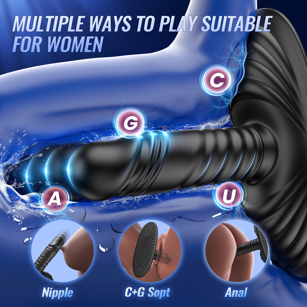 Aiersha Glide Vibe Black: Multi-Functional Prostate Massager