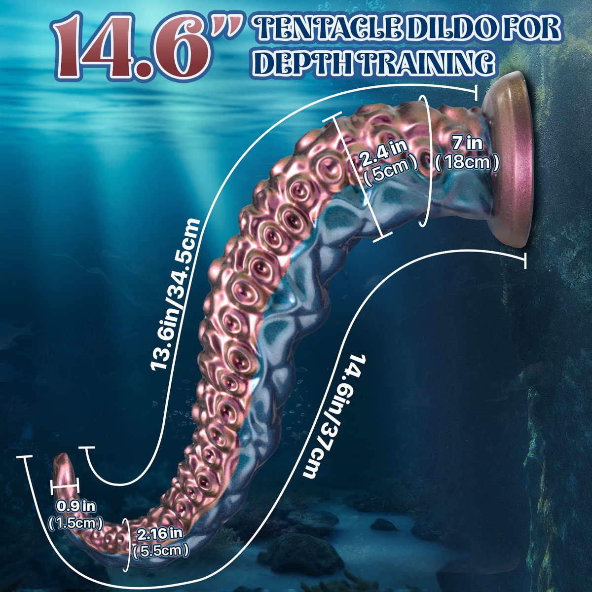 Aiersha Nebula Tendril: Octopus Tentacle Silicone Dildo