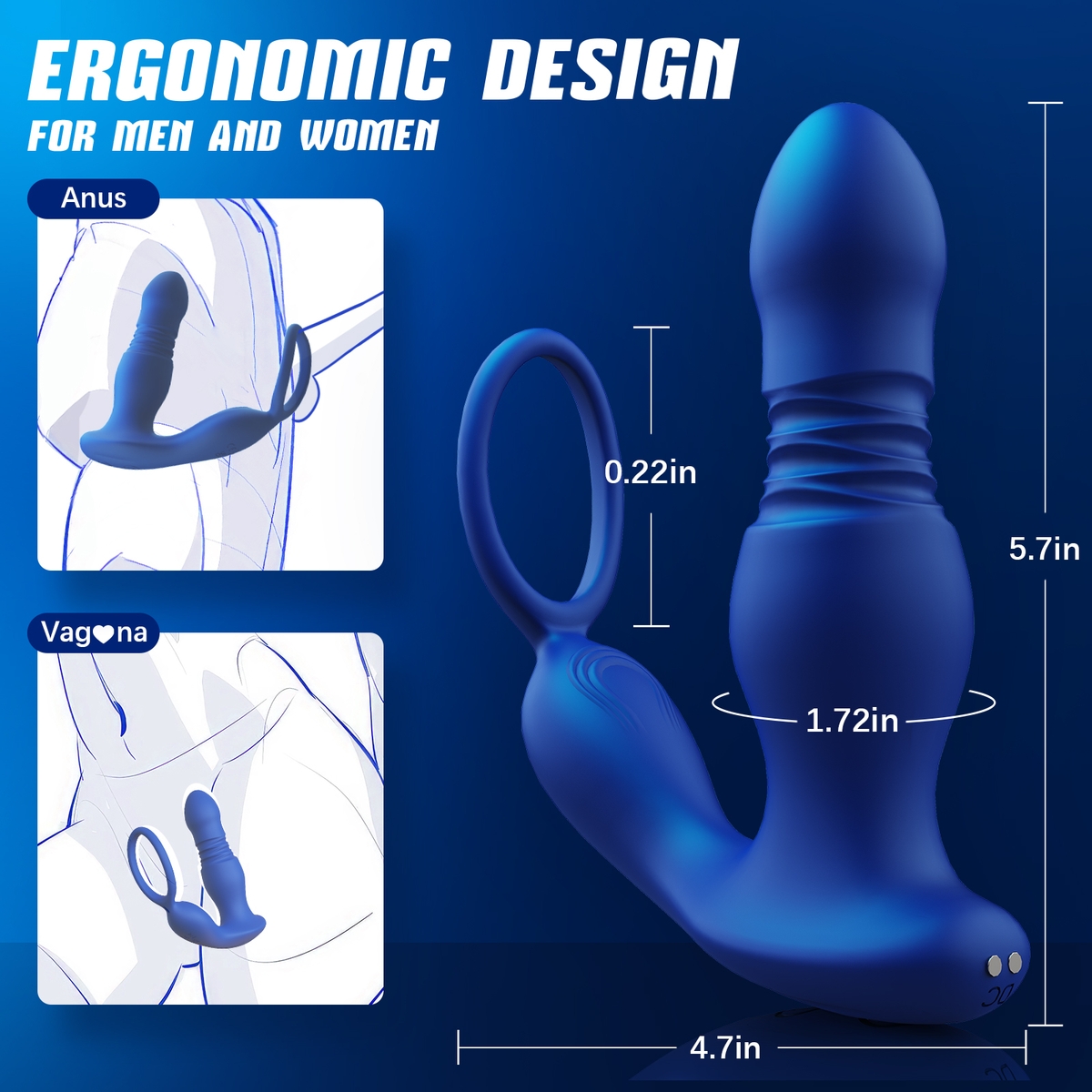 Aiersha Pulse Orbit Blue: Multi-Functional Prostate Massager