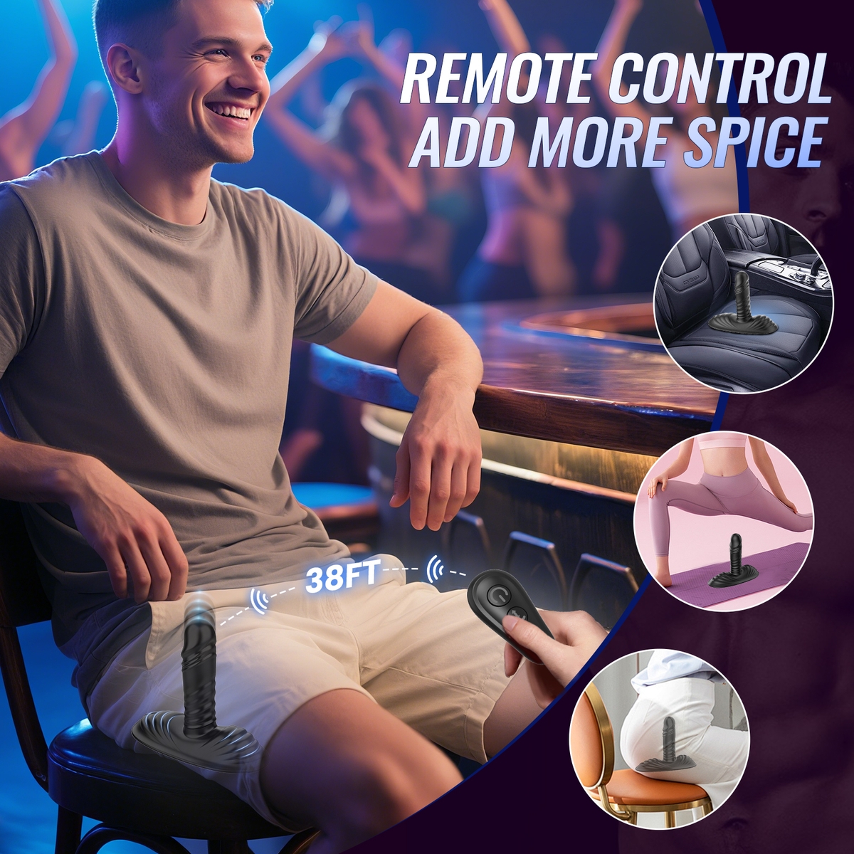 Aiersha Glide Vibe Black: Multi-Functional Prostate Massager