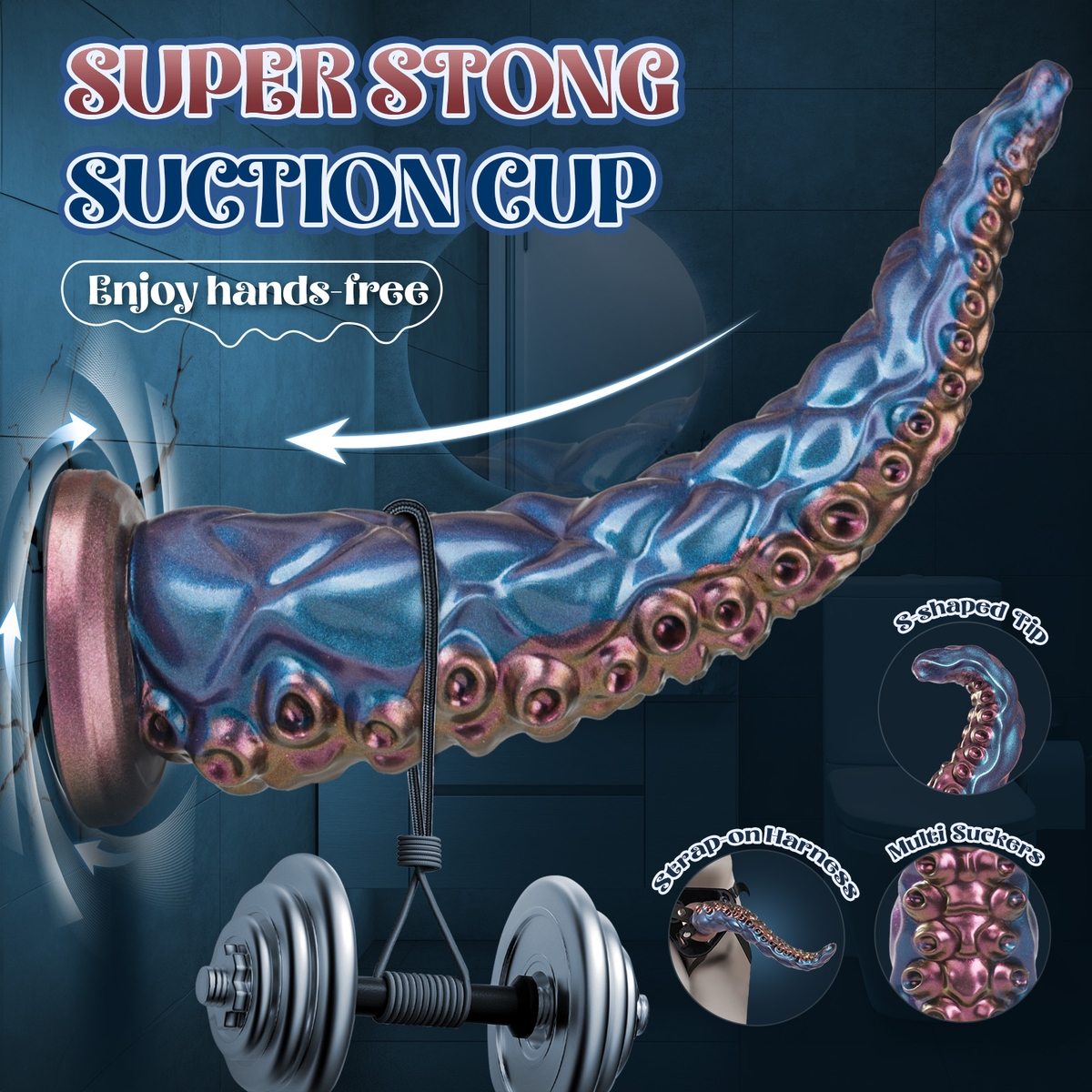 Aiersha Nebula Tendril: Octopus Tentacle Silicone Dildo