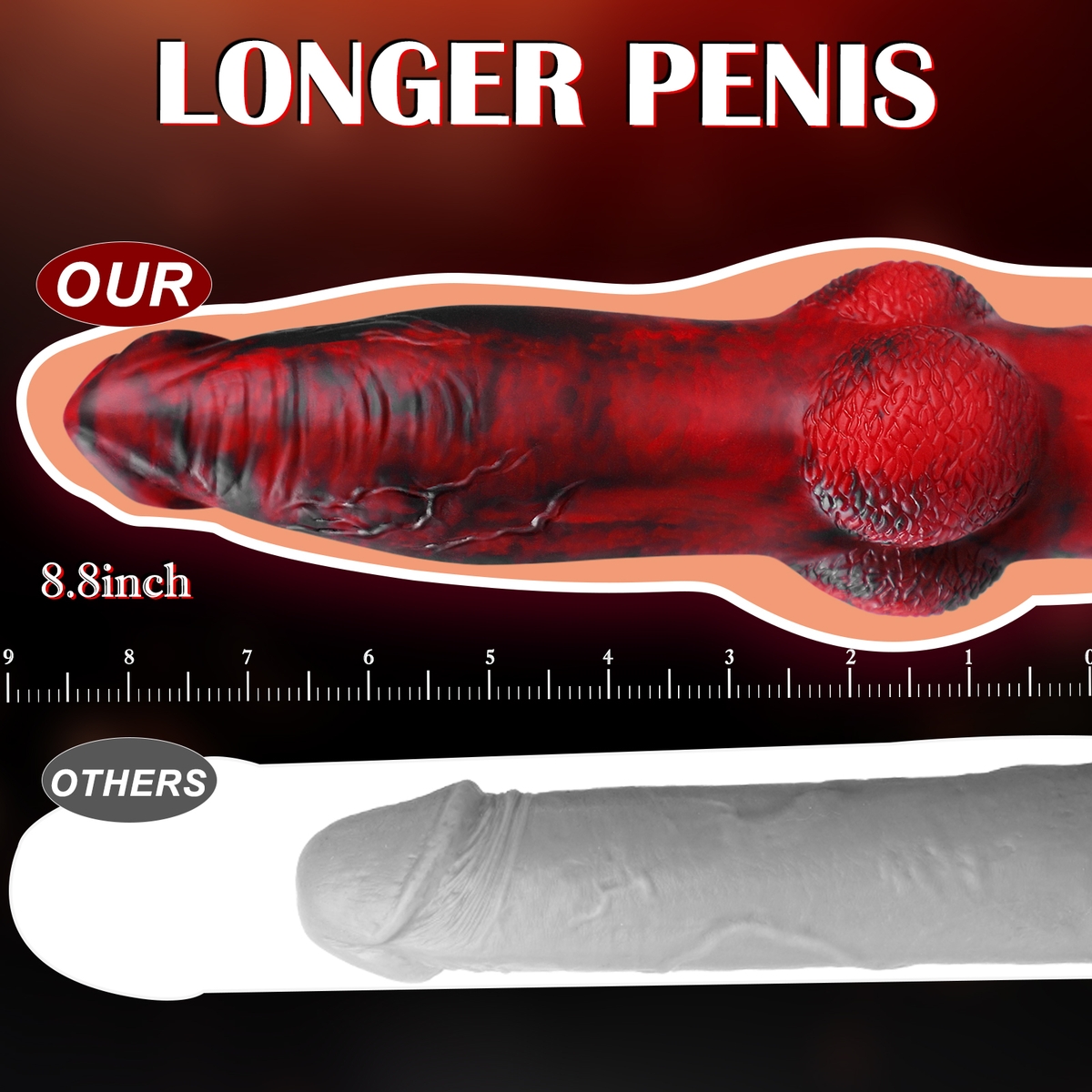 Aiersha Blaze Core Dildo: Red Scale Intelligent Control Telescopic Dildo