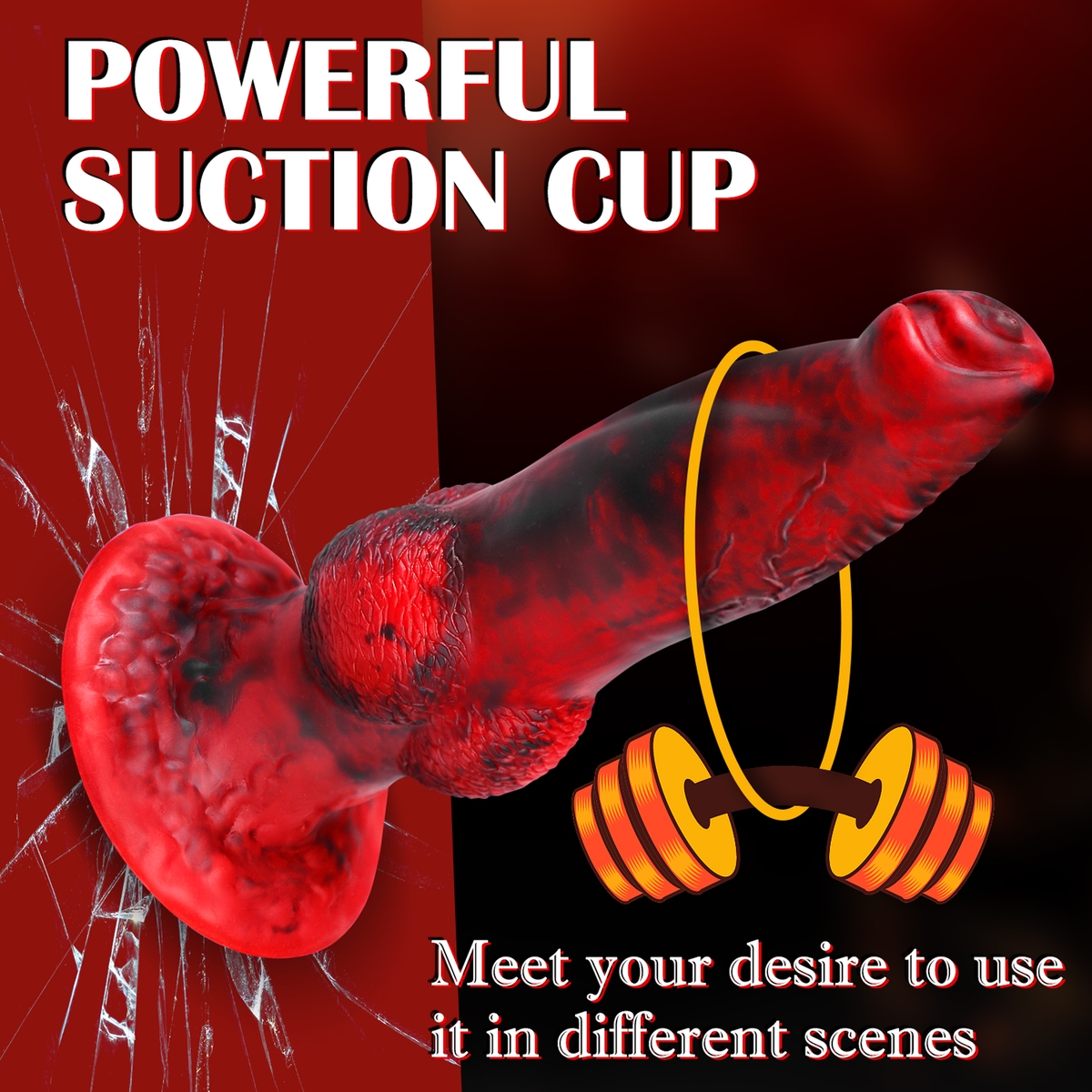 Aiersha Blaze Core Dildo: Red Scale Intelligent Control Telescopic Dildo