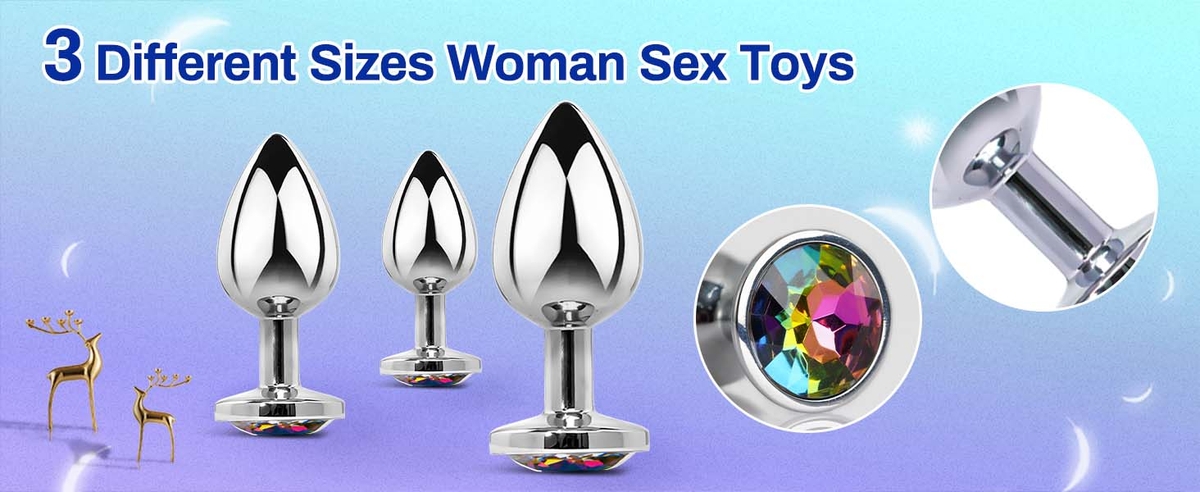 Aiersha Cristal Spire: Metal Anal Plug Three-Piece Set