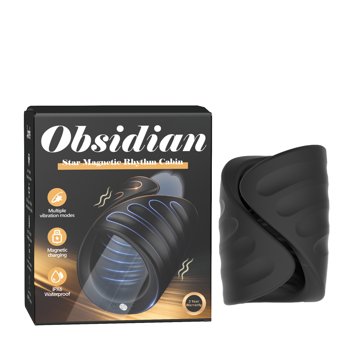 Aiersha Obsidian Masturbador Masculino: Star Magnetic Rhythm Cabin