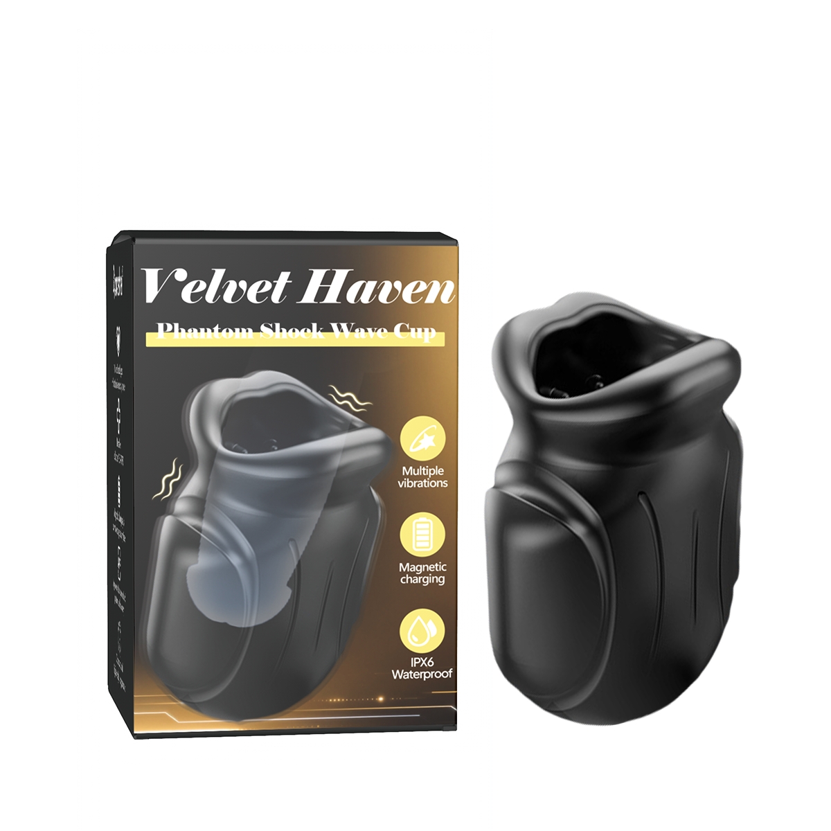 Aiersha Velvet Haven Masturbador Masculino: Phantom Shock Wave Cup