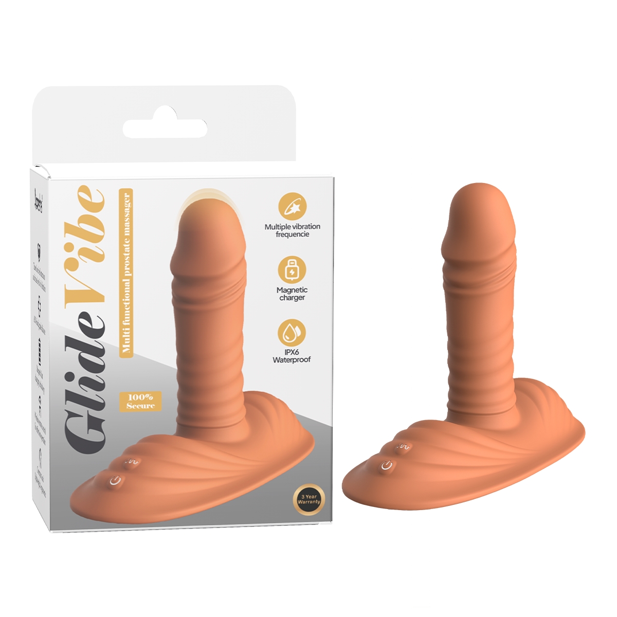Aiersha Glide Vibe Piel: Masajeador de prostata multifuncional