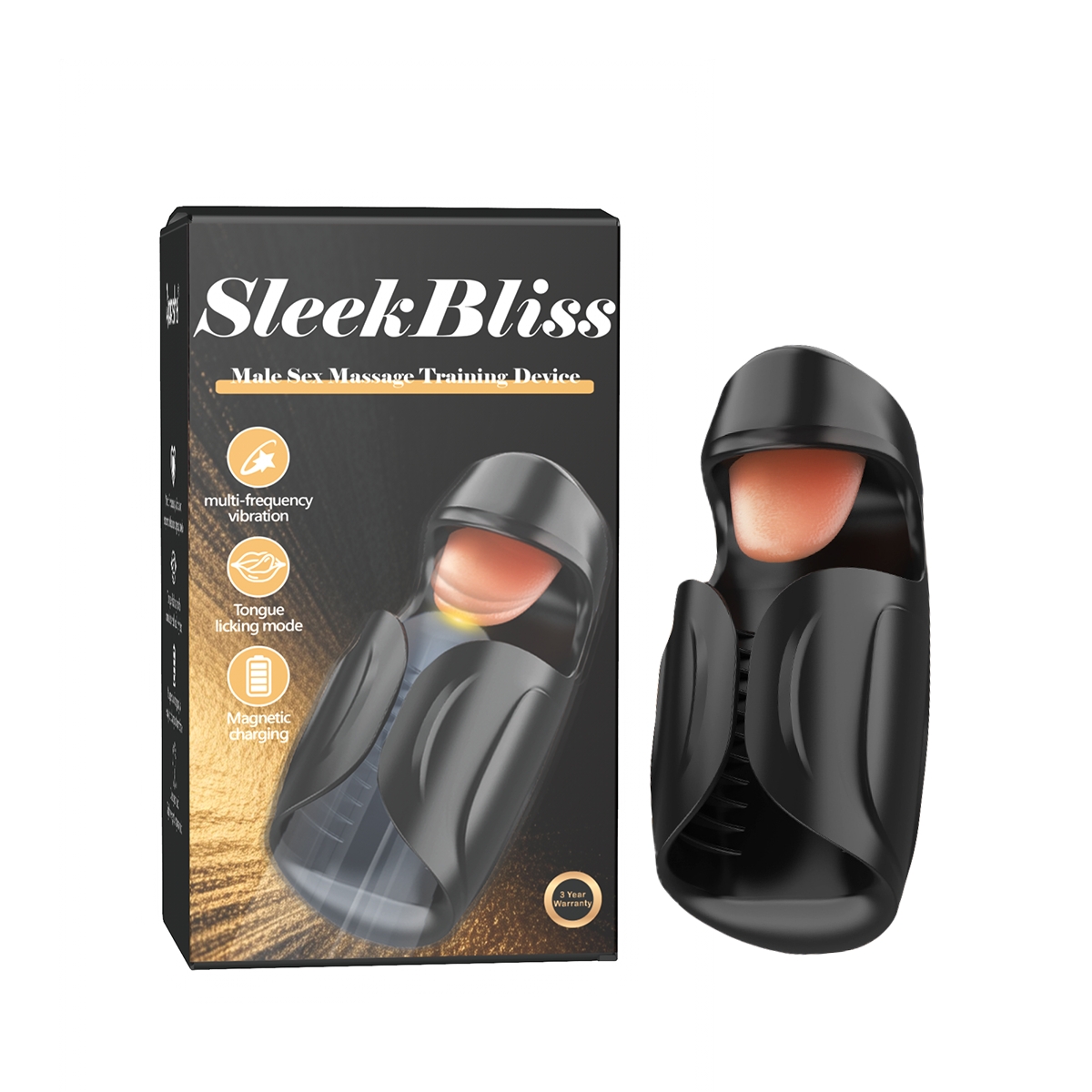 Aiersha SleekBliss Male Masturbator: Male Sex Massage Training Device