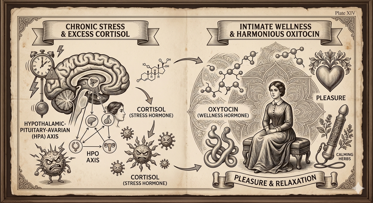 Hormonal balance and wellness illustration