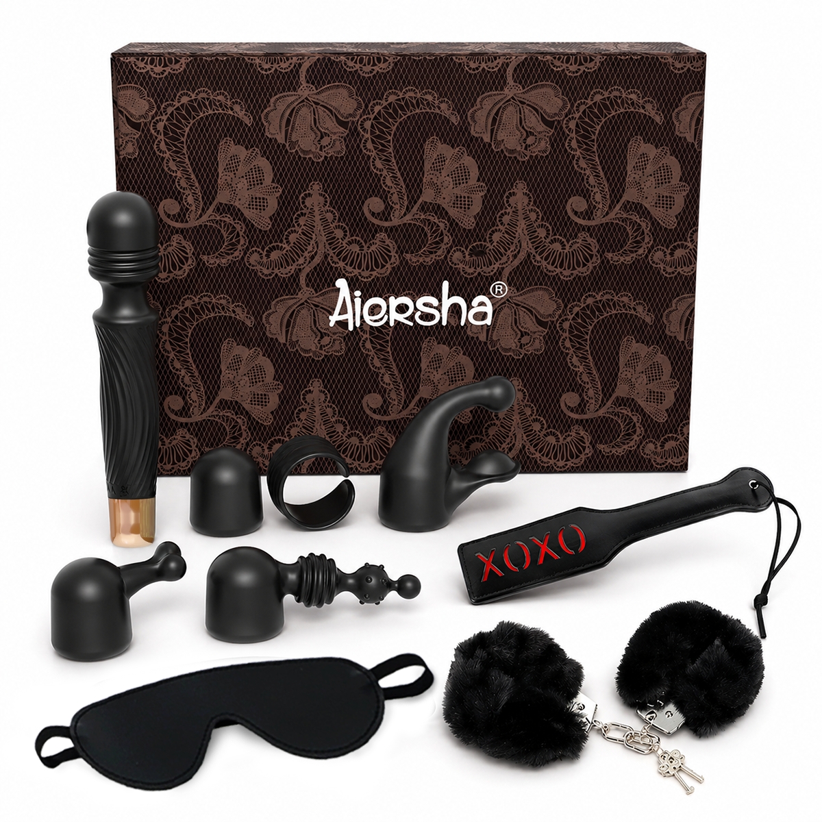 Aiersha Play Me Black - The 8-Piece Set for Role-Playing & Sensuality