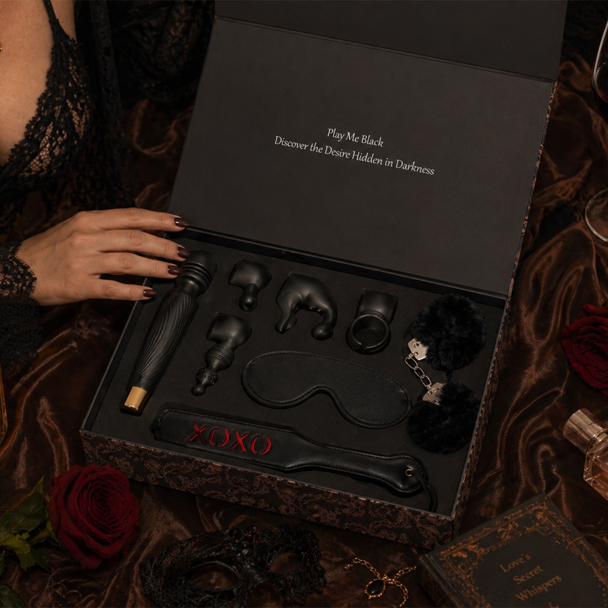 Aiersha Play Me Black - The 8-Piece Set for Role-Playing & Sensuality