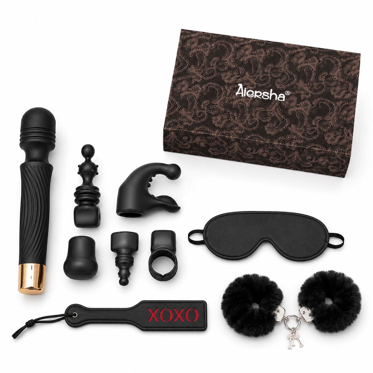 Aiersha Play Me Black - The 8-Piece Set for Role-Playing & Sensuality