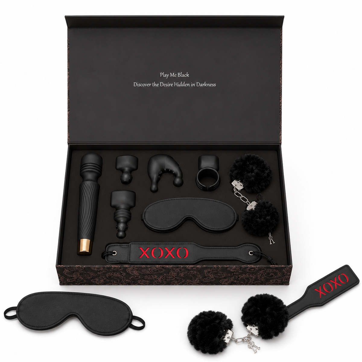 Aiersha Play Me Black - The 8-Piece Set for Role-Playing & Sensuality