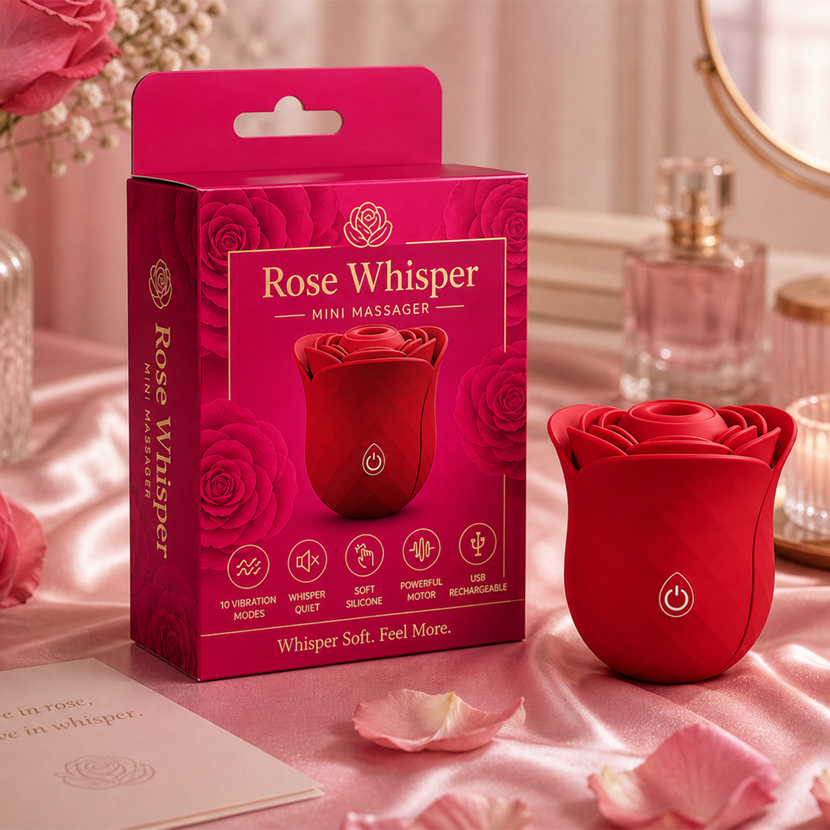 Aiersha Rose Whisper Mini - Your Discreet Companion for Any Moment