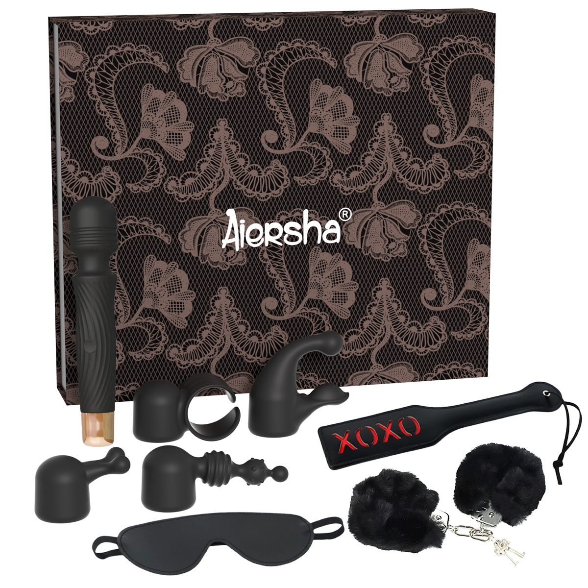 Aiersha Play Me Black - The 8-Piece Set for Role-Playing & Sensuality