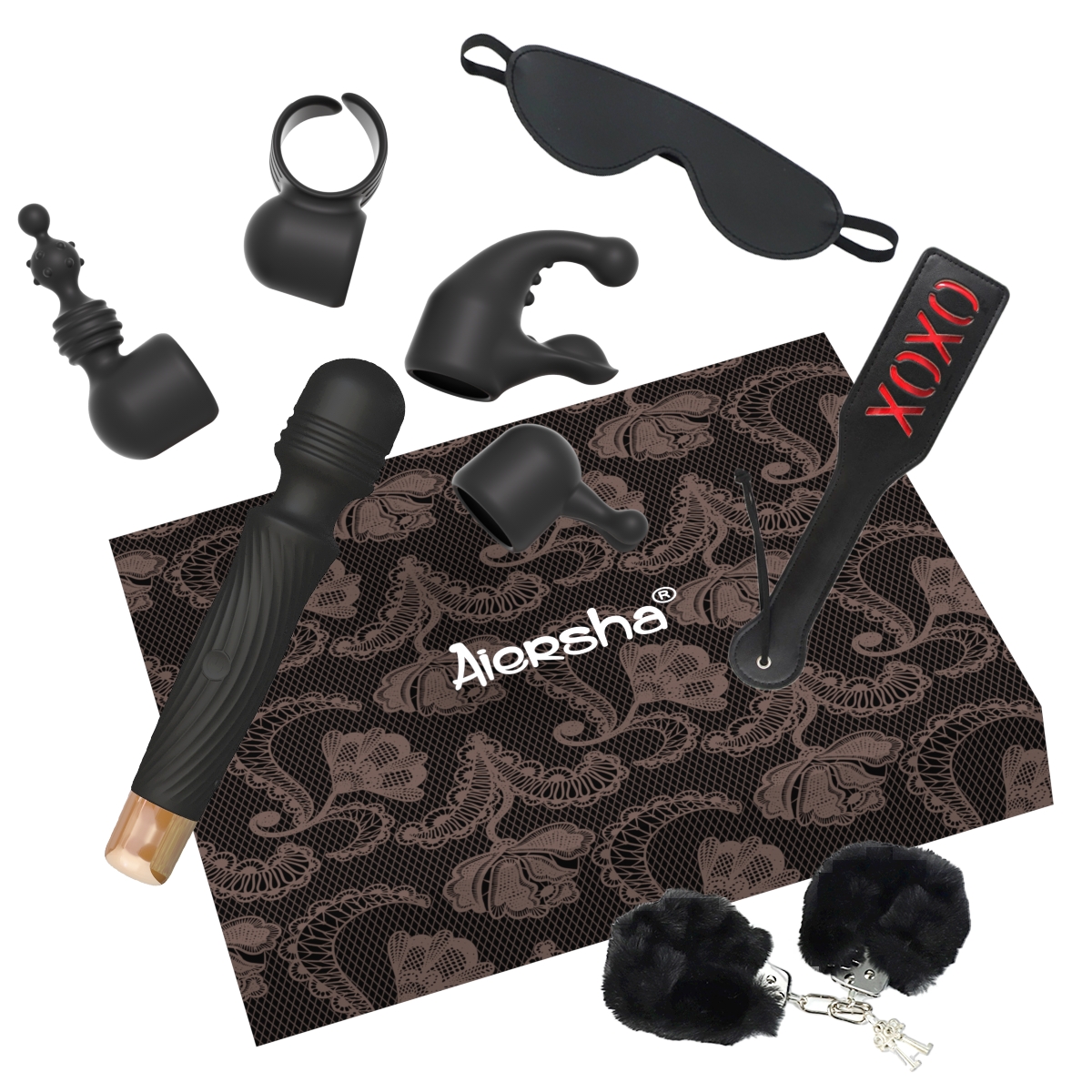 Aiersha Play Me Black - The 8-Piece Set for Role-Playing & Sensuality