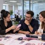 Comprador B2B analizando el desarrollo OEM y ODM con un equipo de fabricación